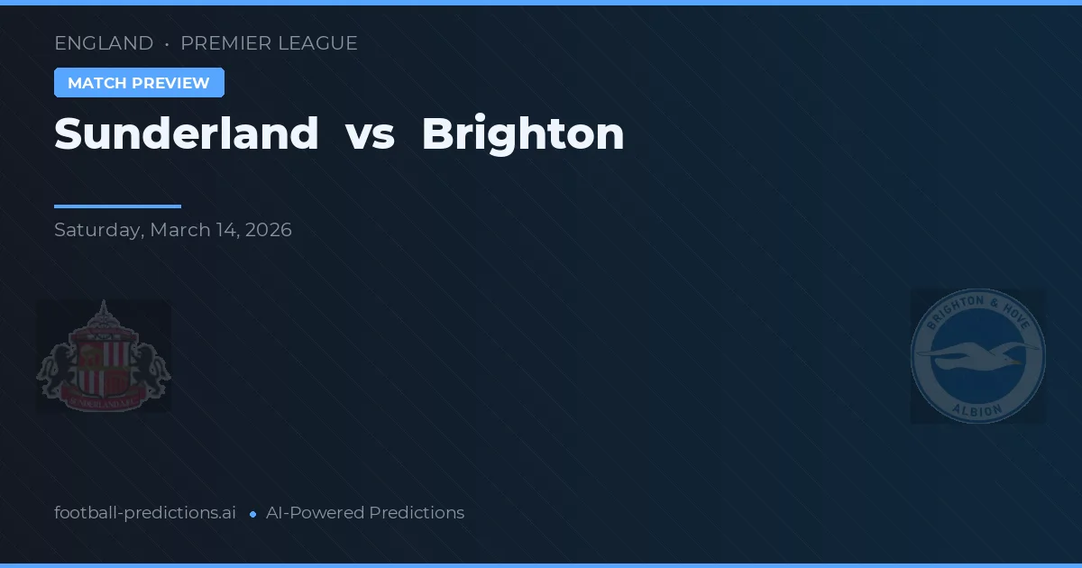 Sunderland vs Brighton — pronóstico y previa del partido