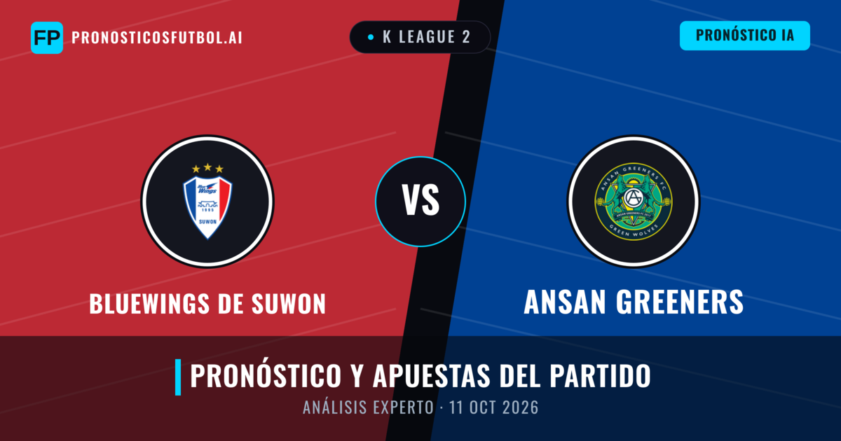 Bluewings de Suwon vs Ansan Greeners — pronóstico y previa del partido