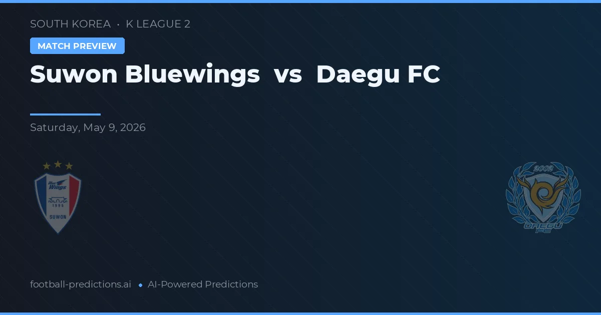 Bluewings de Suwon vs Daegu FC — pronóstico y previa del partido
