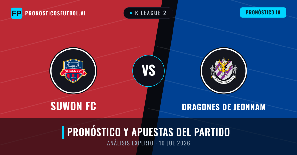 Suwon FC vs Dragones de Jeonnam — pronóstico y previa del partido