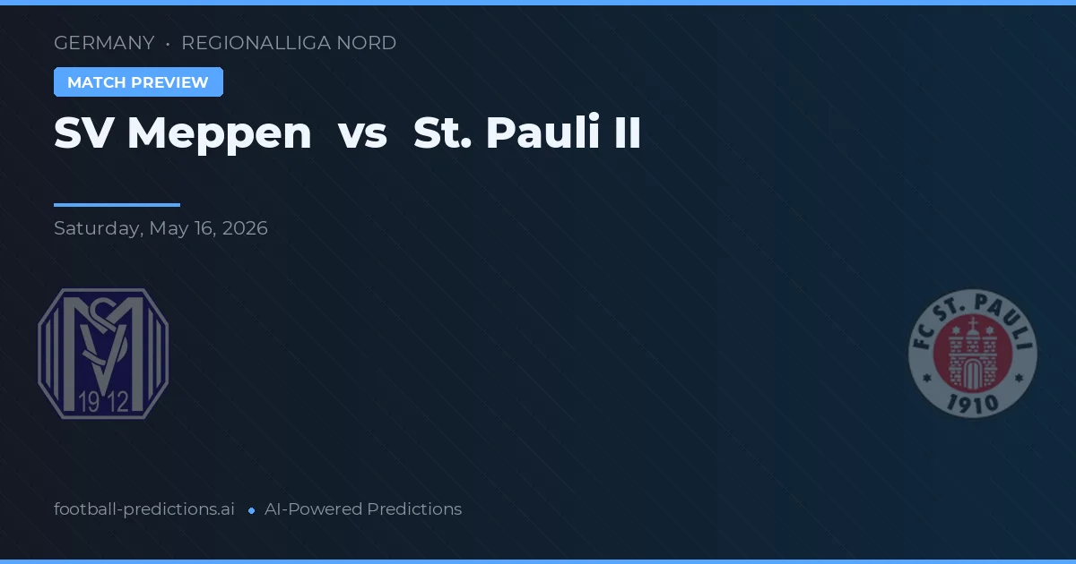 SV Meppen vs St. Pauli II — pronóstico y previa del partido