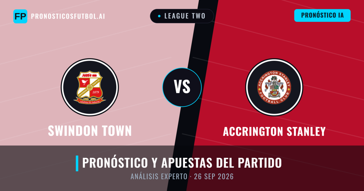 Swindon Town vs Accrington Stanley — pronóstico y previa del partido