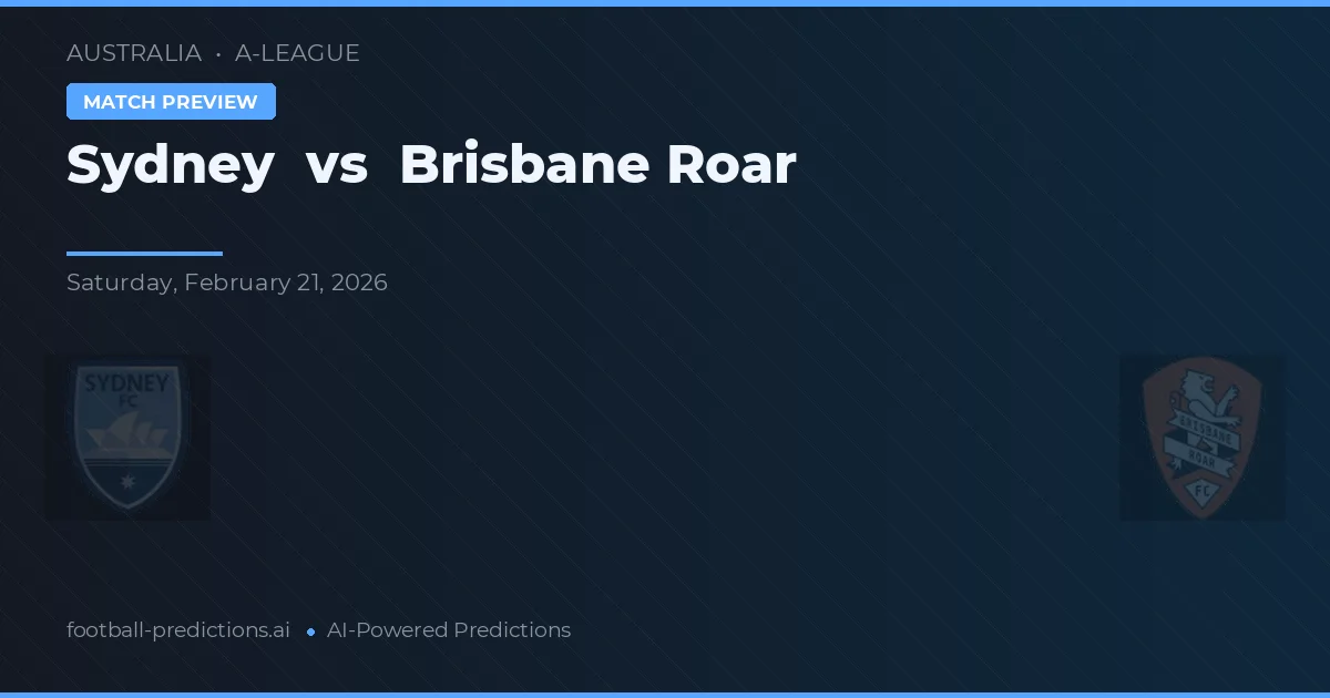 Sydney vs Brisbane Roar — pronóstico y previa del partido