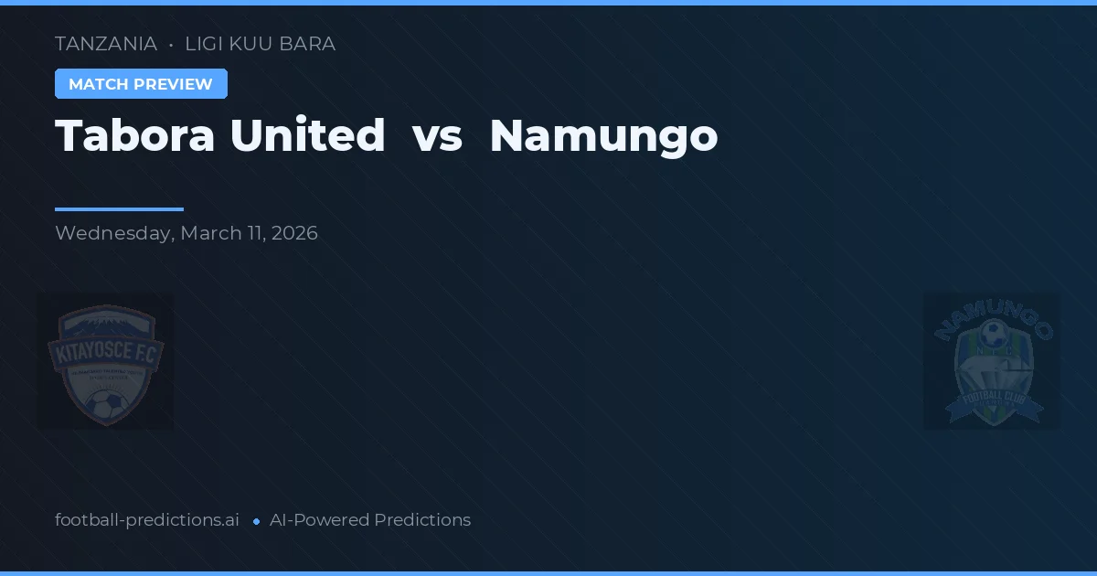 Tabora United vs Namungo — pronóstico y previa del partido