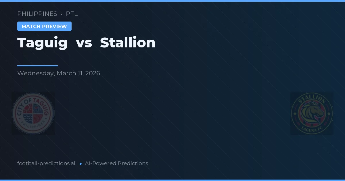 Taguig vs Estallón — pronóstico y previa del partido