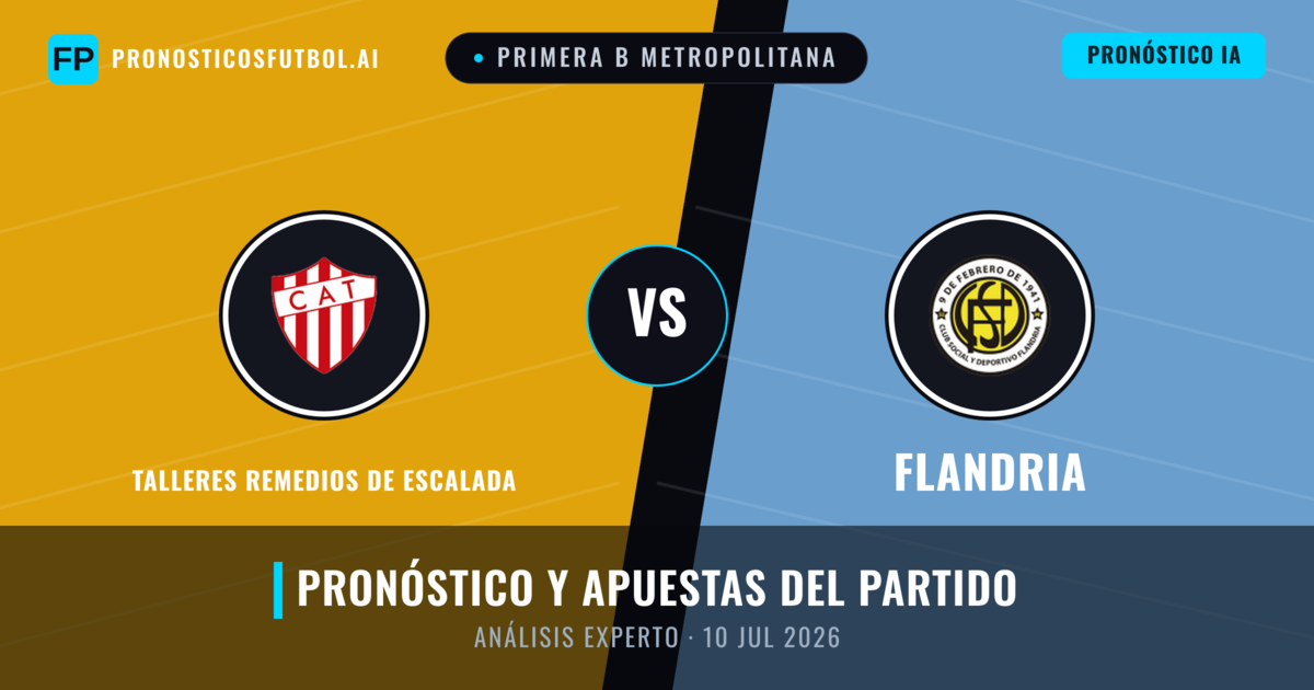 Talleres Remedios de Escalada vs Flandria — pronóstico y previa del partido