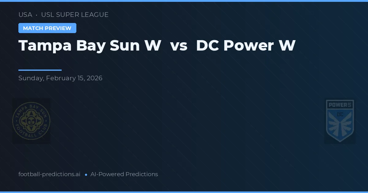 Tampa Bay Sun W vs DC Power W — pronóstico y previa del partido