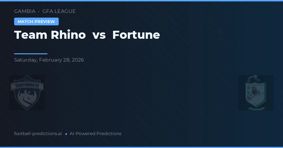 Team Rinoceronte vs Fortune — pronóstico y previa del partido
