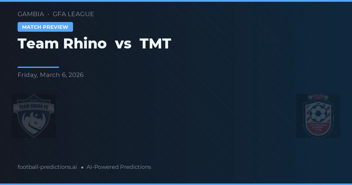 Team Rinoceronte vs TMT — pronóstico y previa del partido
