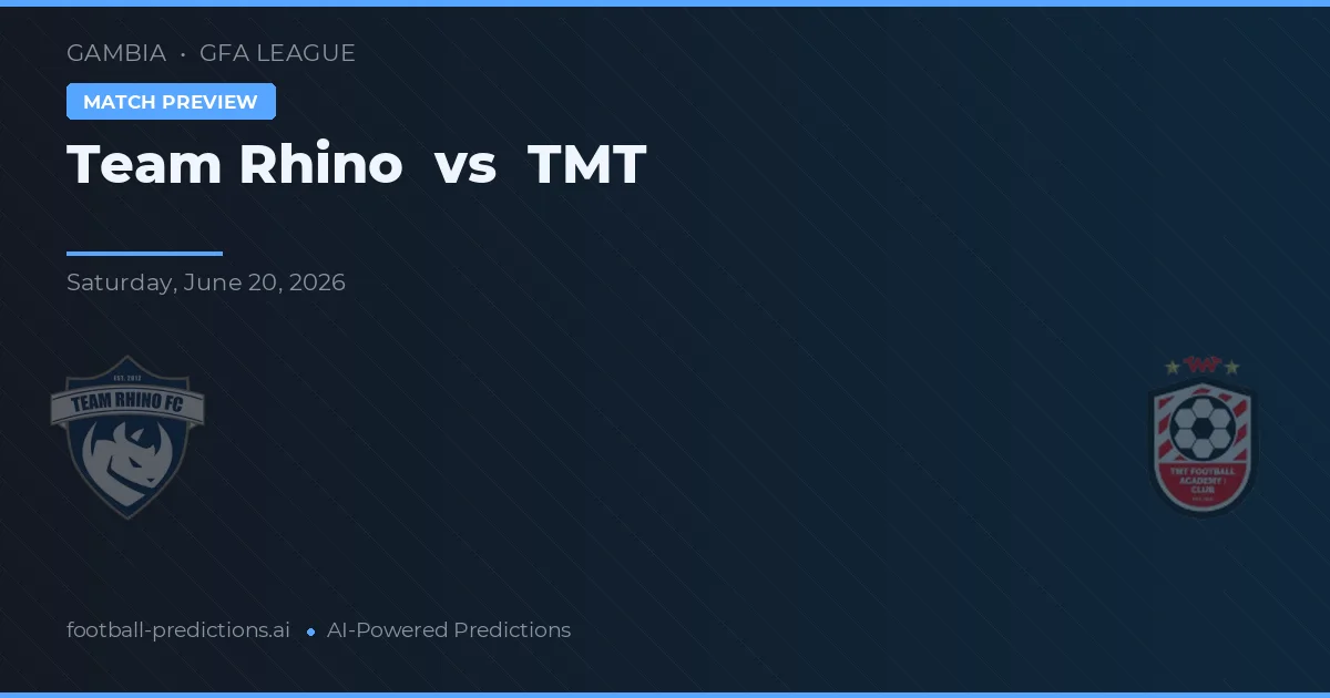 Team Rinoceronte vs TMT — pronóstico y previa del partido
