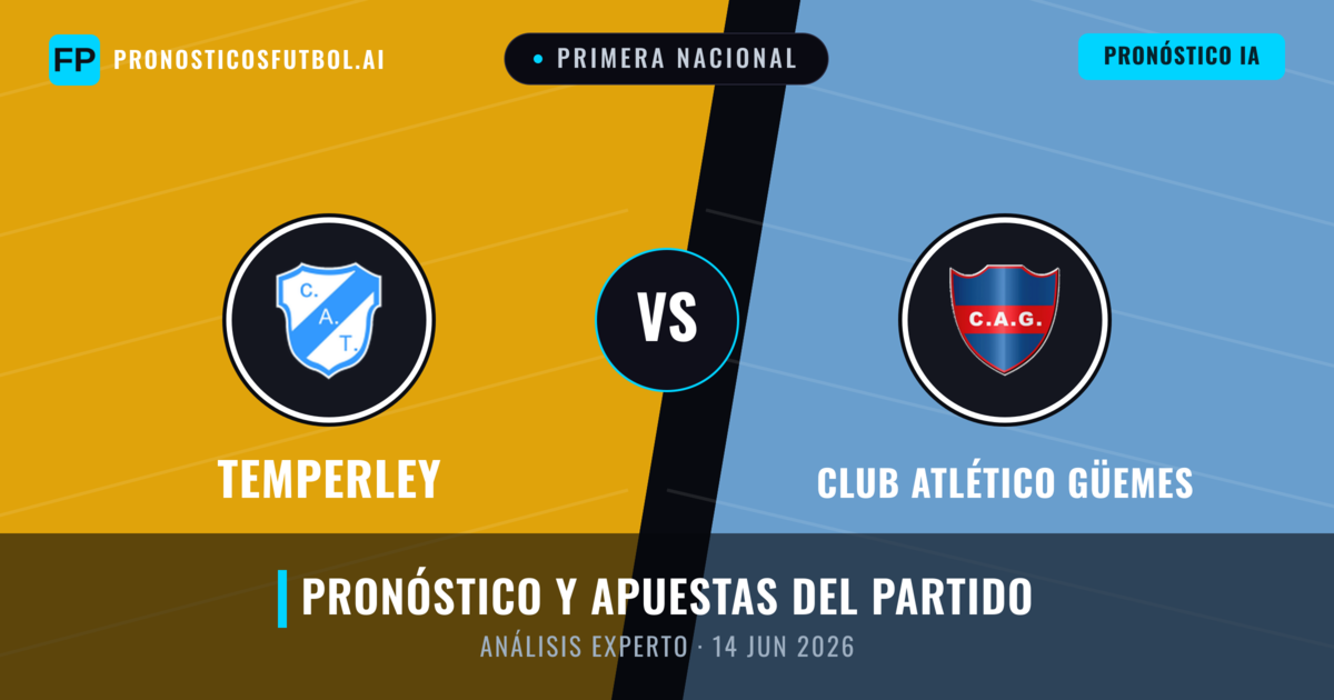 Temperley vs Club Atlético Güemes — pronóstico y previa del partido