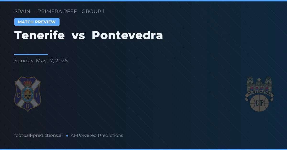 Tenerife vs Pontevedra — pronóstico y previa del partido
