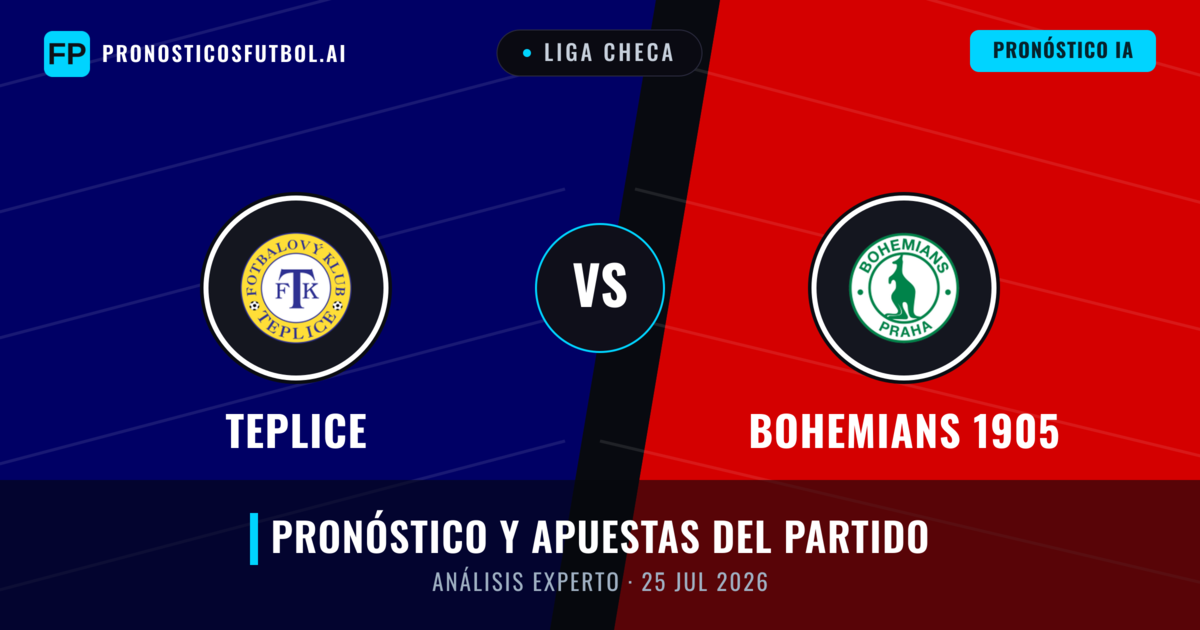 Teplice vs Bohemians 1905 — pronóstico y previa del partido