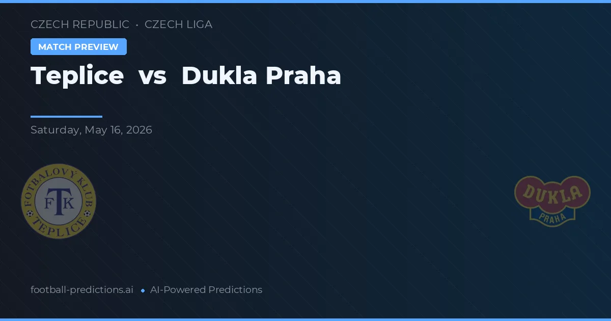 Teplice vs Dukla Praga — pronóstico y previa del partido