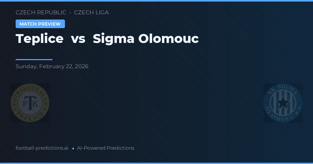 Teplice vs Sigma Olomouc — pronóstico y previa del partido