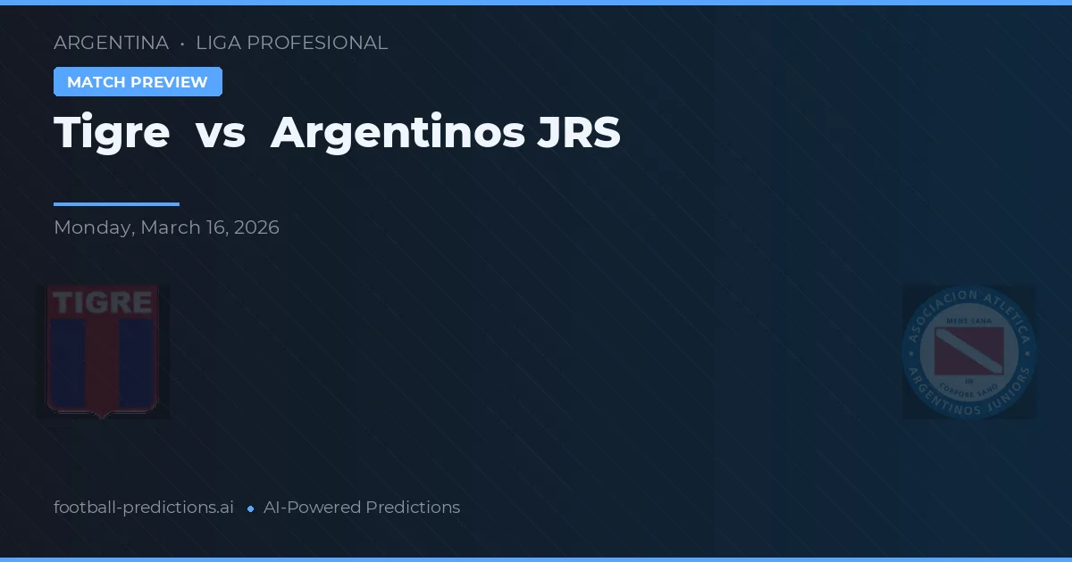 Tigre vs Argentinos Juniors — pronóstico y previa del partido