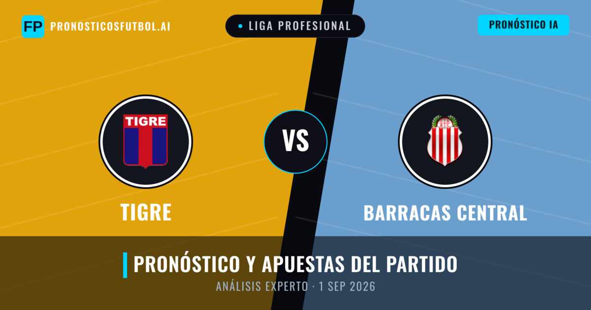 Tigre vs Barracas Central — pronóstico y previa del partido