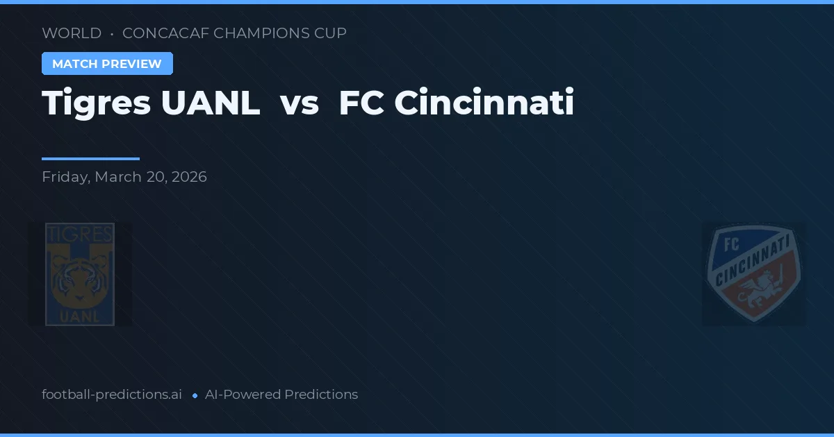 Tigres UANL vs FC Cincinnati — pronóstico y previa del partido