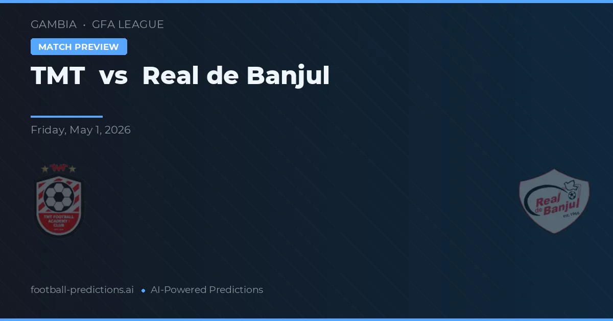 TMT vs Real de Banjul — pronóstico y previa del partido