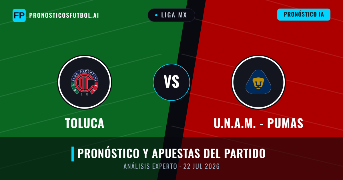 Toluca vs U.N.A.M. - Pumas — pronóstico y previa del partido