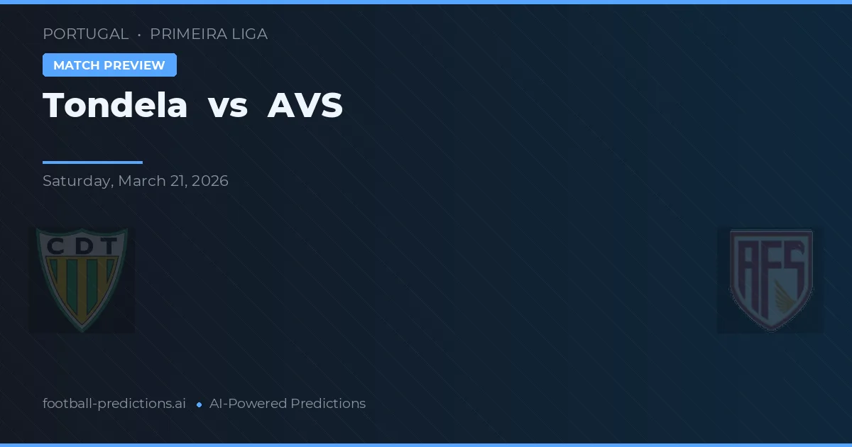 Tondela vs AVS — pronóstico y previa del partido