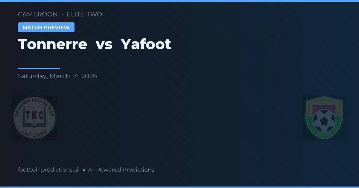 Tonnerre vs Yafoot — pronóstico y previa del partido