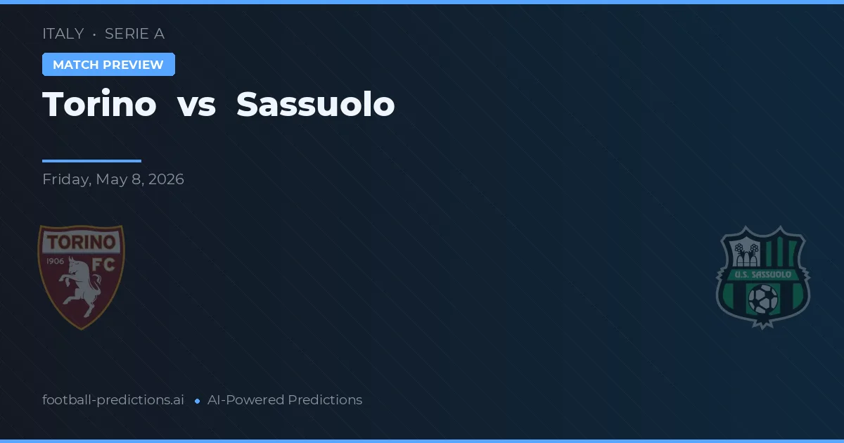 Turín vs Sassuolo — pronóstico y previa del partido