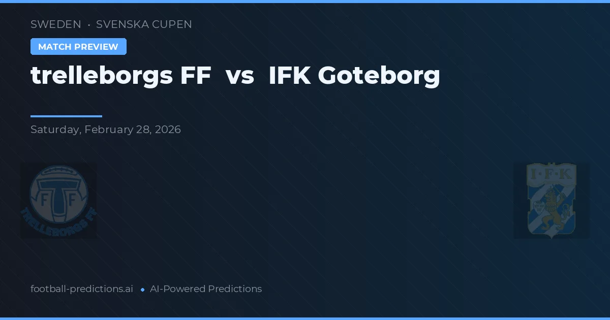 Trelleborgs FF vs IFK Gotemburgo — pronóstico y previa del partido