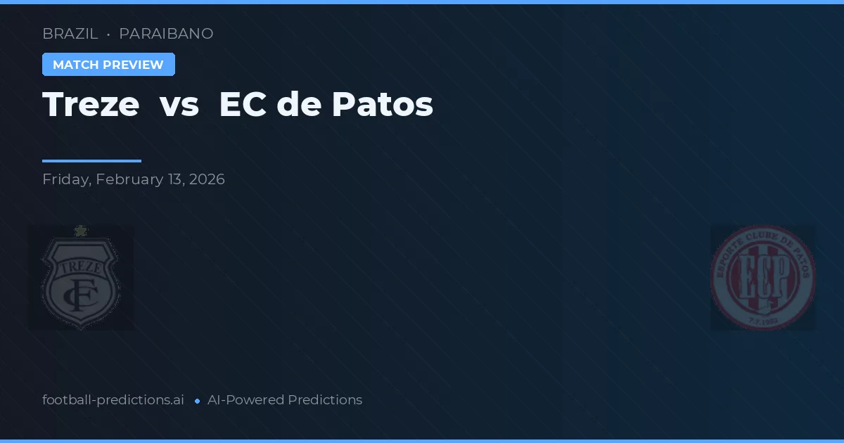 Treze vs EC de Patos — pronóstico y previa del partido
