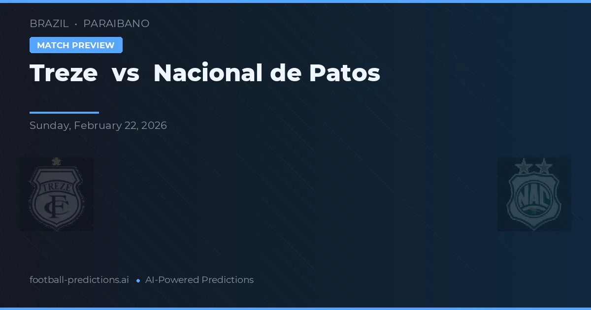 Treze vs Nacional de Patos — pronóstico y previa del partido