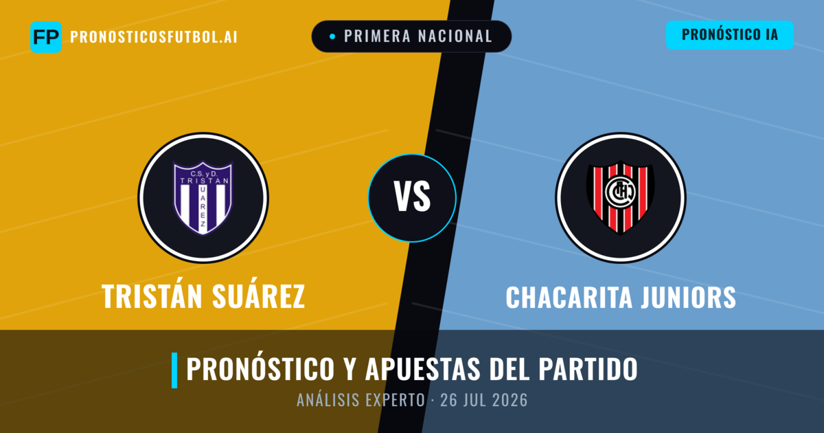 Tristán Suárez vs Chacarita Juniors — pronóstico y previa del partido