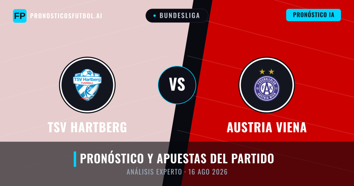 TSV Hartberg vs Austria Viena — pronóstico y previa del partido