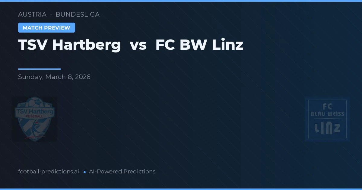 TSV Hartberg vs FC Linz — pronóstico y previa del partido