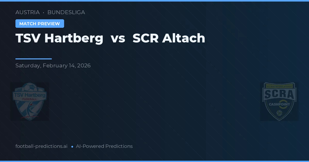 TSV Hartberg vs SCR Altach — pronóstico y previa del partido