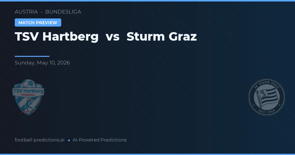 TSV Hartberg vs Sturm Graz — pronóstico y previa del partido