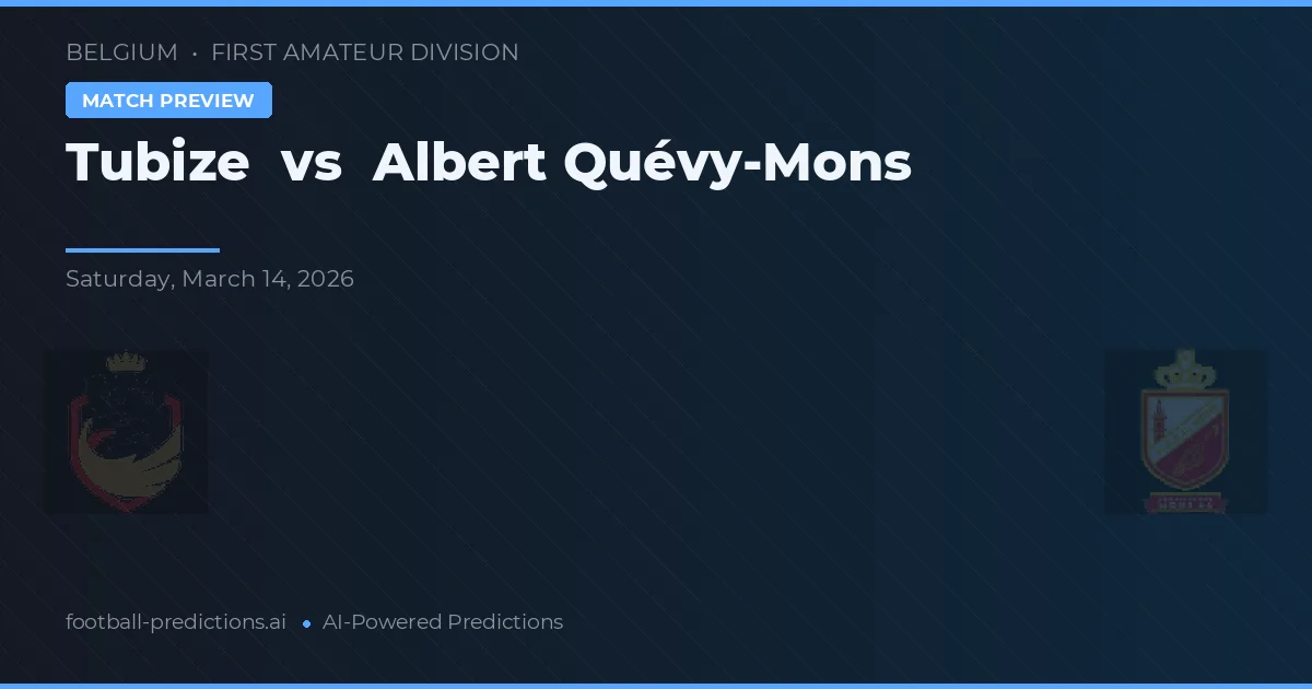 Tubize vs Albert Quévy-Mons — pronóstico y previa del partido
