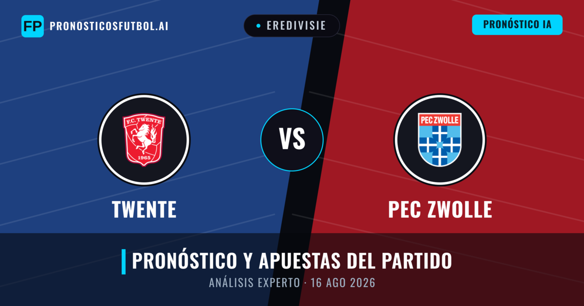 Twente vs PEC Zwolle — pronóstico y previa del partido