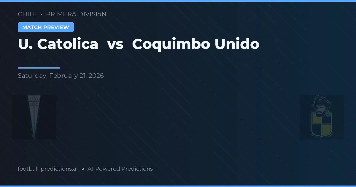 U. Católica vs Coquimbo Unido — pronóstico y previa del partido