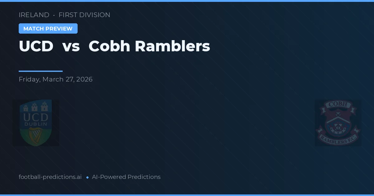 UCD vs Cobh Ramblers — pronóstico y previa del partido