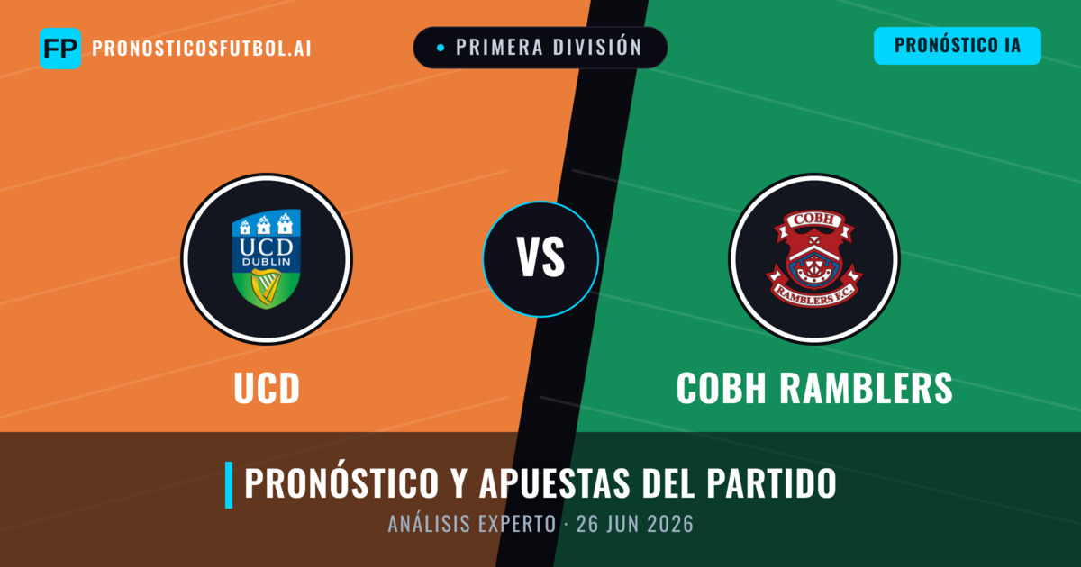 UCD vs Cobh Ramblers — pronóstico y previa del partido