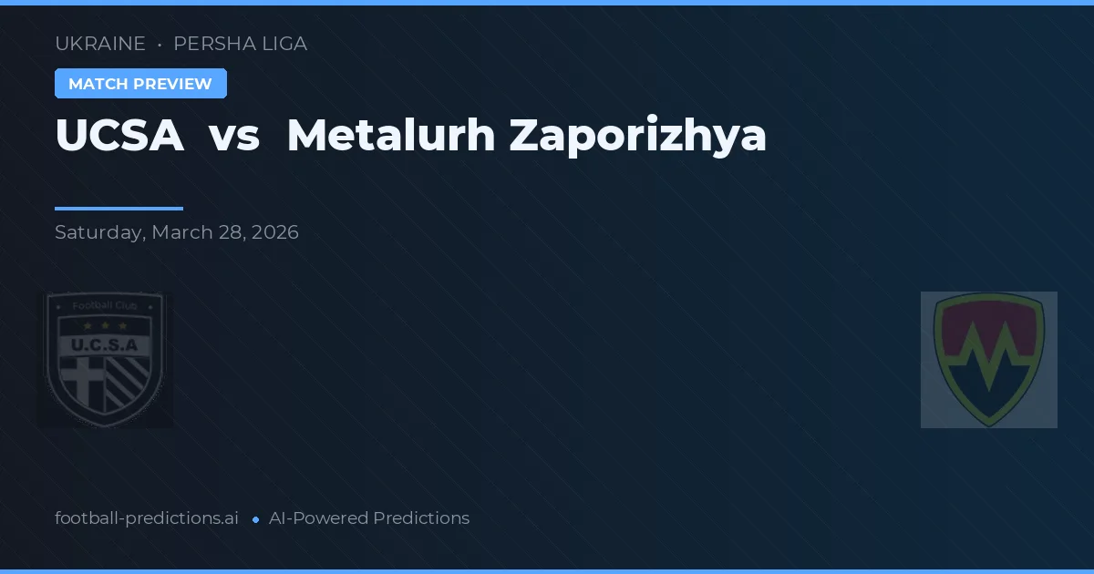 UCSA vs Metalurh Zaporizhya — pronóstico y previa del partido