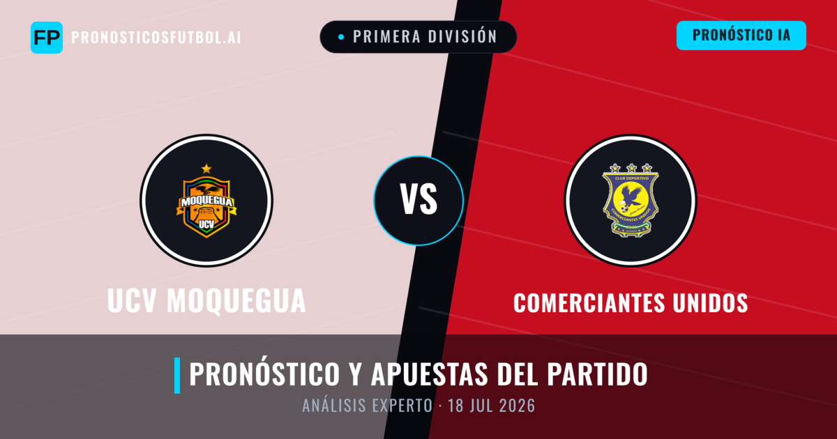 UCV Moquegua vs Comerciantes Unidos — pronóstico y previa del partido