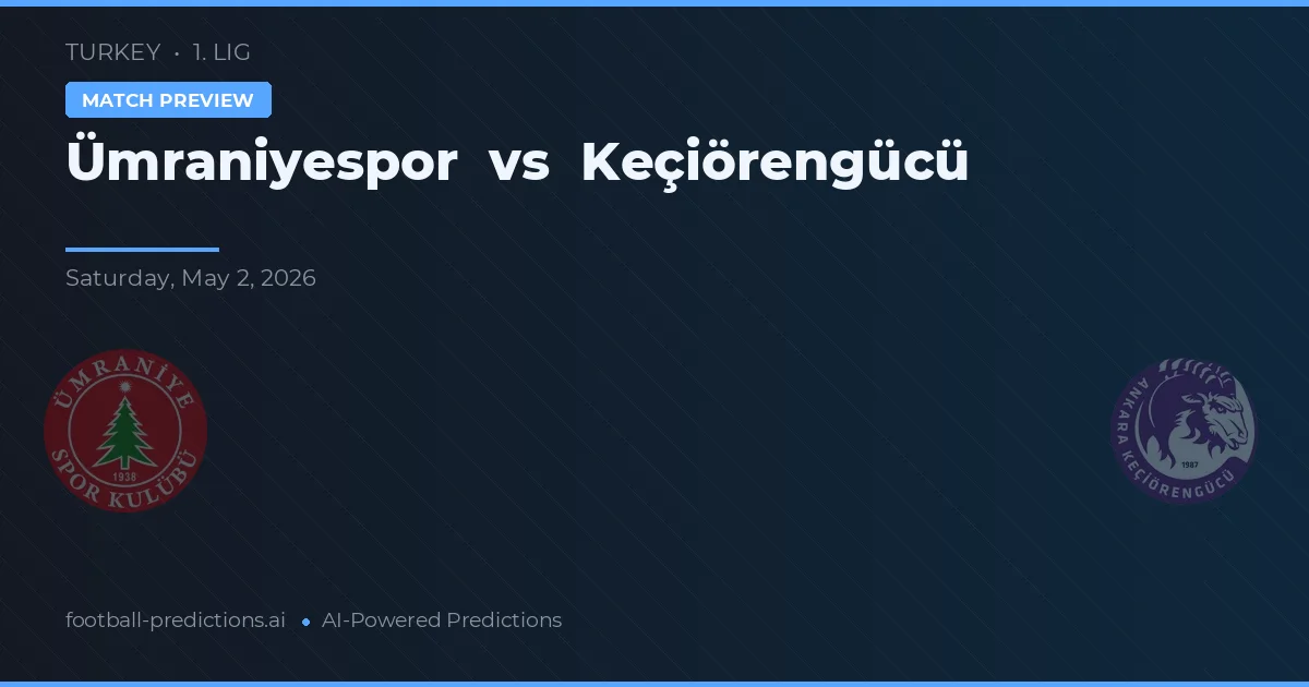 Ümraniyespor vs Keçiörengücü preview