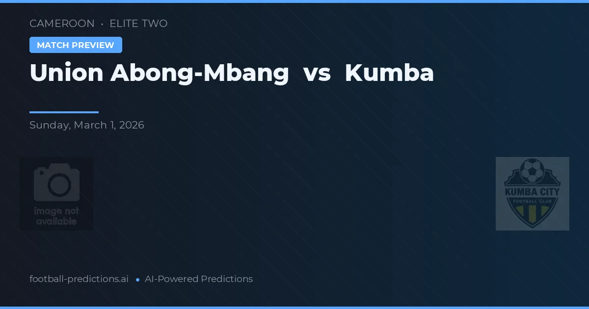 Unión Abong-Mbang vs Kumba — pronóstico y previa del partido