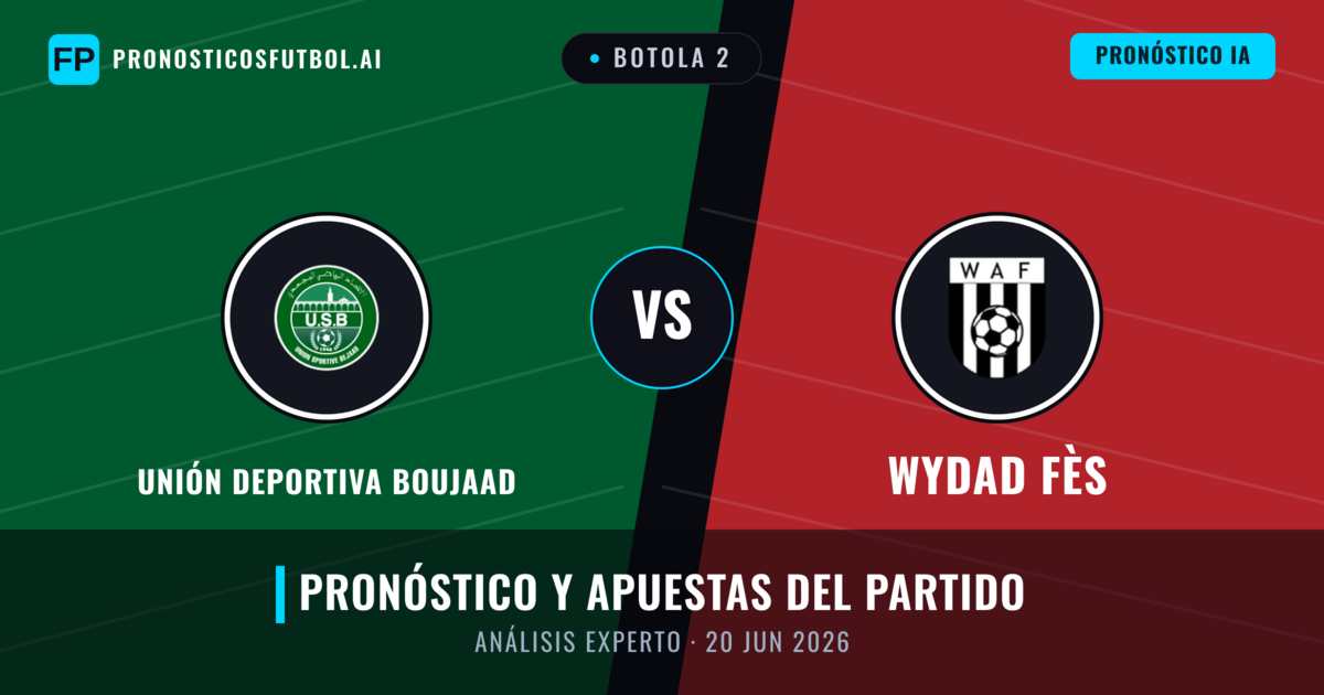 Unión Deportiva Boujaad vs Wydad Fès — pronóstico y previa del partido