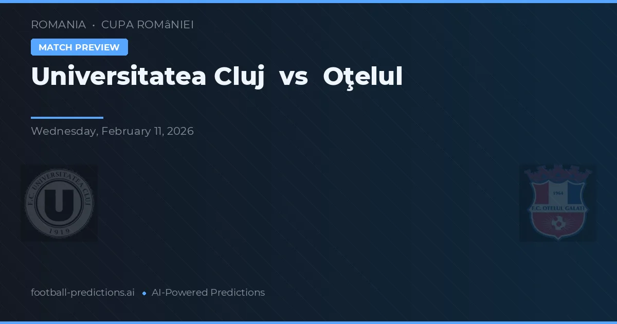 Universidad Cluj vs Oţelul — pronóstico y previa del partido