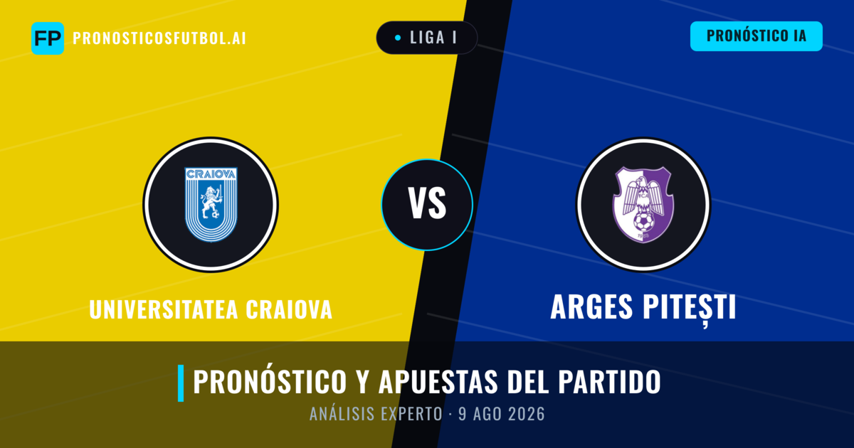 Universitatea Craiova vs Arges Pitești — pronóstico y previa del partido