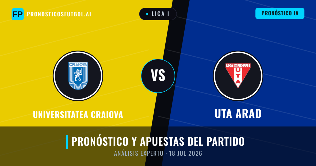 Universitatea Craiova vs Uta Arad — pronóstico y previa del partido