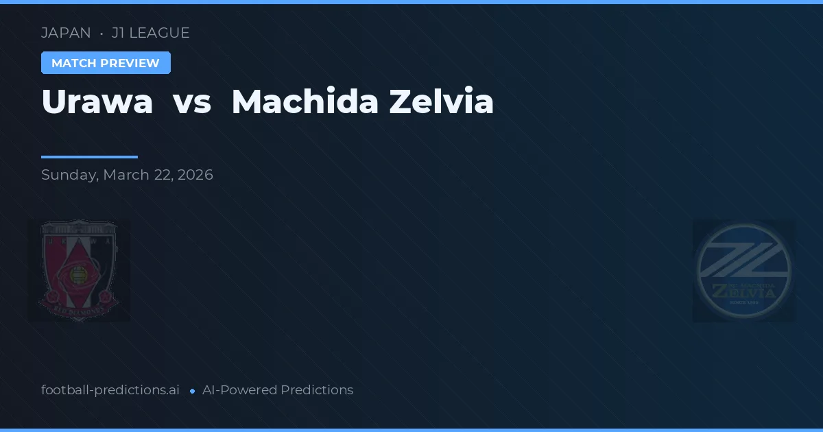 Urawa vs Machida Zelvia — pronóstico y previa del partido