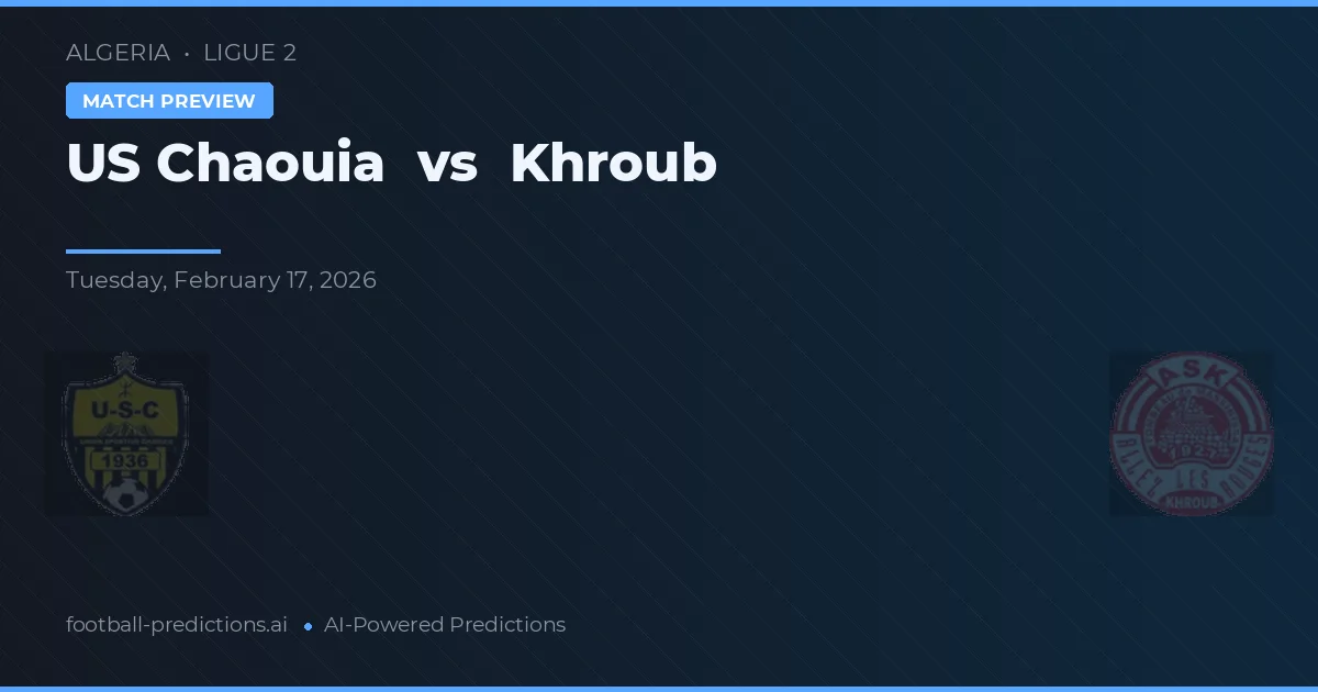 US Chaouia vs Khroub — pronóstico y previa del partido